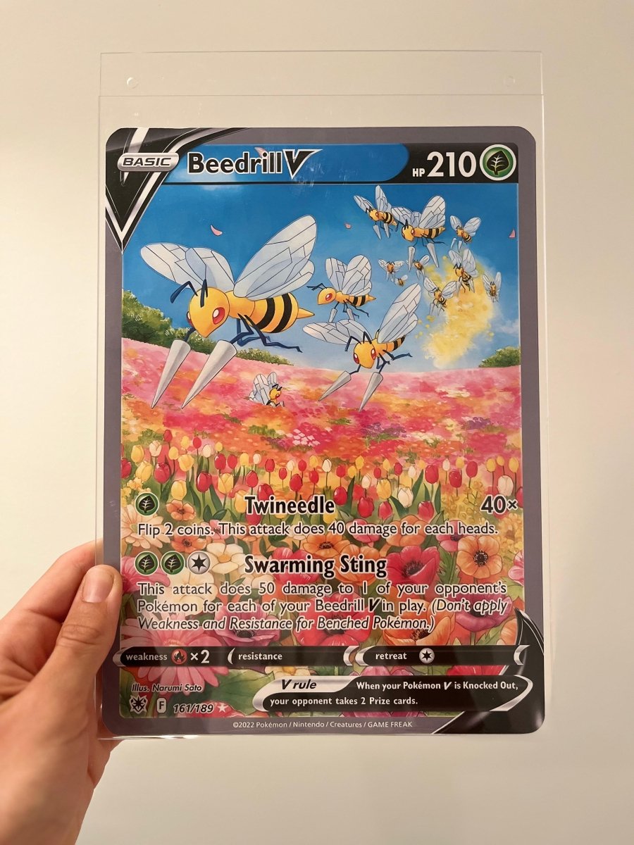 Póster ilustración carta Beedrill V 161 - TCG Full Arts