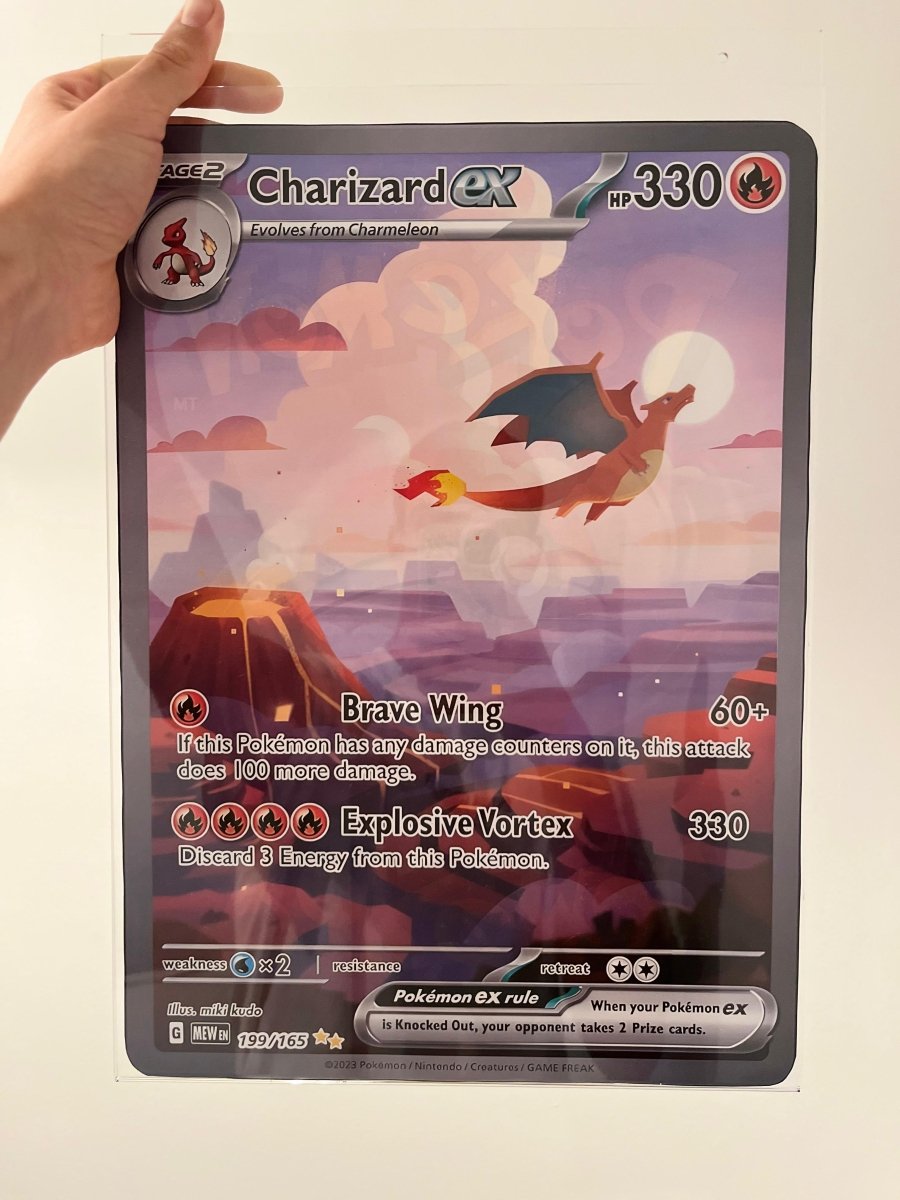Póster ilustración carta Charizard EX 199 - TCG Full Arts