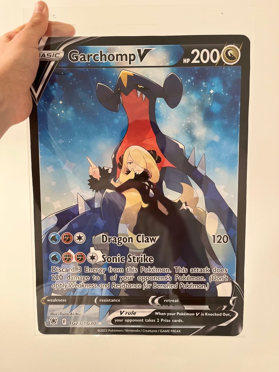 Póster ilustración carta Garchomp V TG23 - TCG Full Arts
