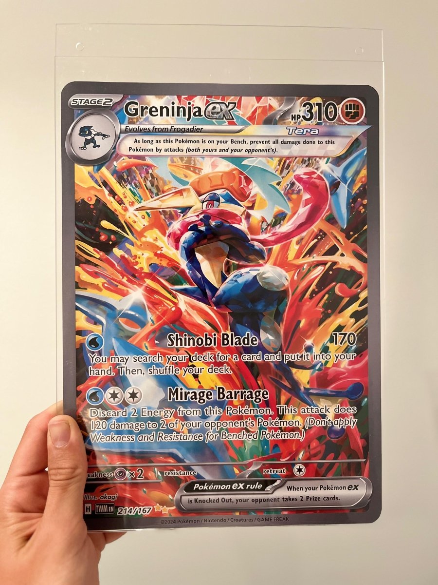 Póster ilustración carta Greninja EX 214 - TCG Full Arts