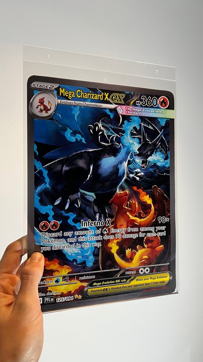 Póster ilustración carta Mega Charizard X Ex 125 - TCG Full Arts