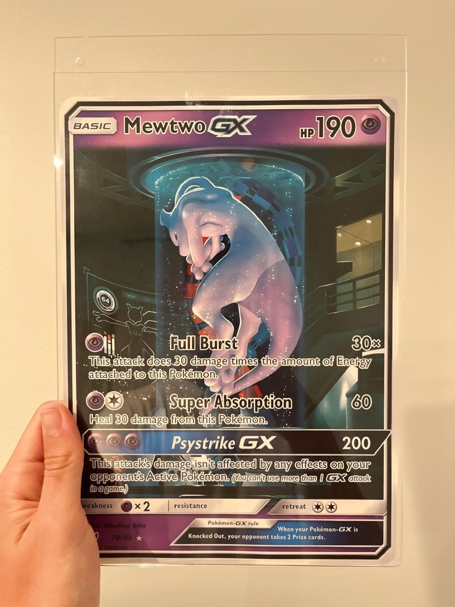 Póster ilustración carta Mewtwo GX 78 - TCG Full Arts