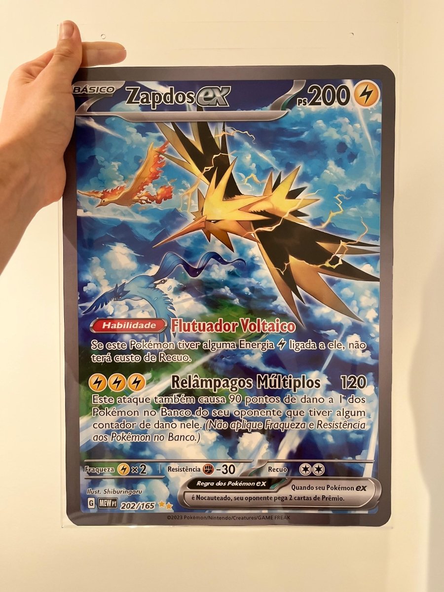 Póster ilustración carta Zapdos EX 202 - TCG Full Arts